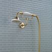 Crosswater Belgravia Exposed Thermostatic Shower Valve with Fixed Shower Head, Shower Handset and Wall Bracket - Unlacquered Brass